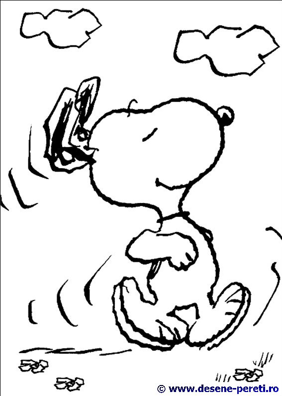 snoopy desene colorat